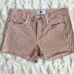 Paige rose houndstooth jean shorts size 29